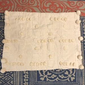 Anthropologie Textured Ivory Pommed Kimbra Sham